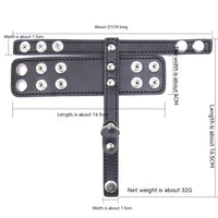 Metal Leather Bondage Extension Set Mens Restraint