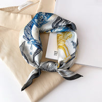 Satin Silk-Feel Square Scarf Women 53x53cm Fashion