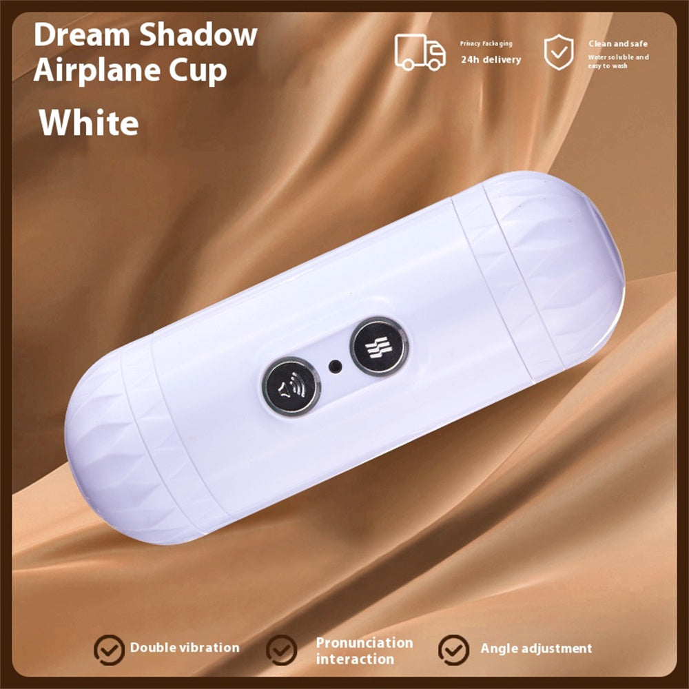 Adult Sex Toy For Men - Male Masturbator Cup, Thrusting Pussy Stroker With 8 Vibration Modes, Realistic Textured Pocket Vagina, Voice Temptation Interaction Blowjob Toy