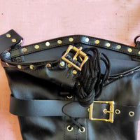 Leather Bondage Corset - Full Body Restraint Harness