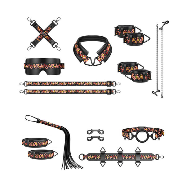 PU Leather Snake Bondage Set - 7 or 12 Piece Training Kit