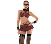 Faux Leather School Girl Cosplay Costume 3-Piece Set