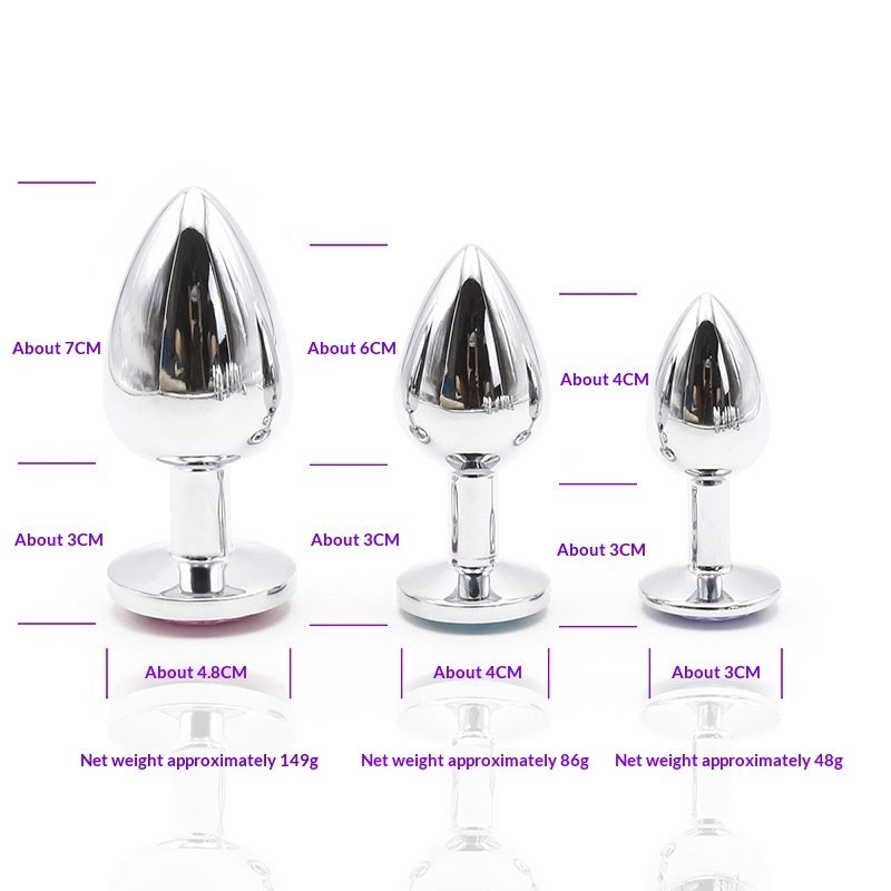 Side view of Aluminum Alloy Threaded Butt Plug - Body Safe Metal for Anal Toys