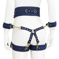 PU Leather Restraint Set - Handcuffs, Ankles & Waist