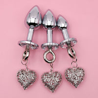 Nipple Clamps & Anal Plug Set - Chain Link w/Lube