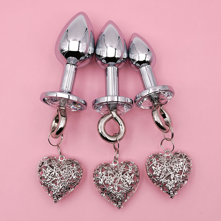 Nipple Clamps & Anal Plug Set - Chain Link w/Lube for BDSM