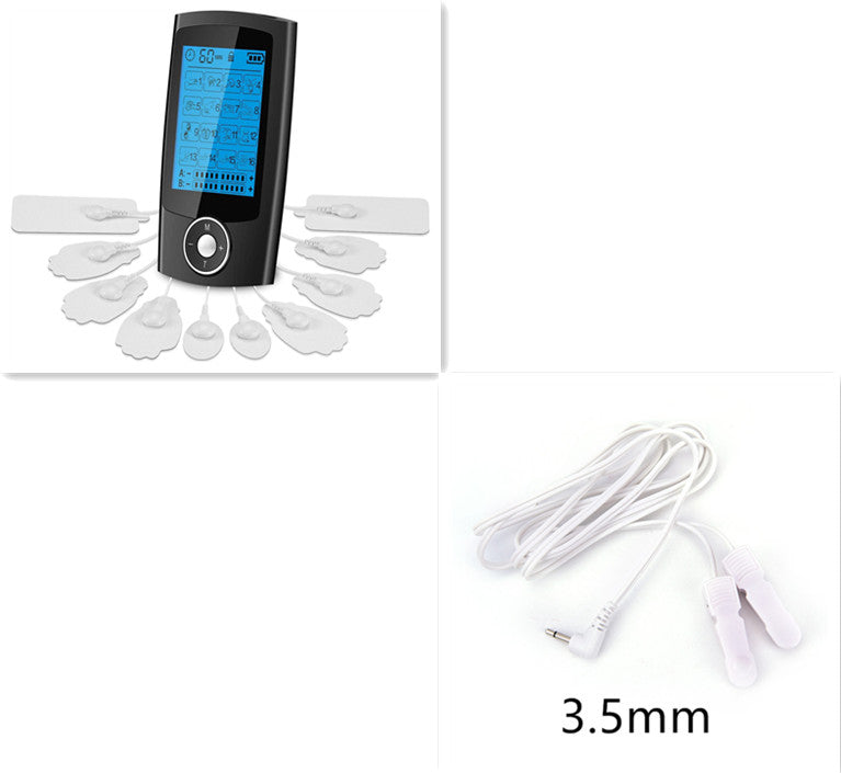 Back view of 16-Mode TENS EMS Electrostimulation Unit - Dual Output for BDSM Bondage Play