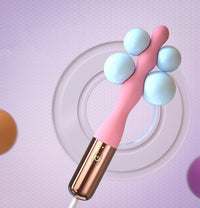Silicone Vibrating Beads Dildo 10 Frequency Rear Play