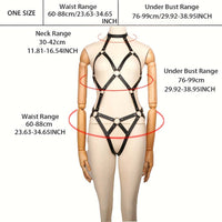 PU Leather Bondage Coat - Hollow Belt Design