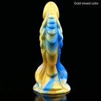 Liquid Silicone Fantasy Dildo - Multi-Color Design