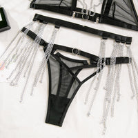 Chain Net Lingerie Set - Polyester Sexy Outfit