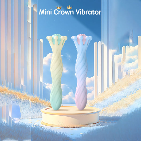 Mini Crown Vibrator Soft Silicone Clit Stimulator 10 Modes