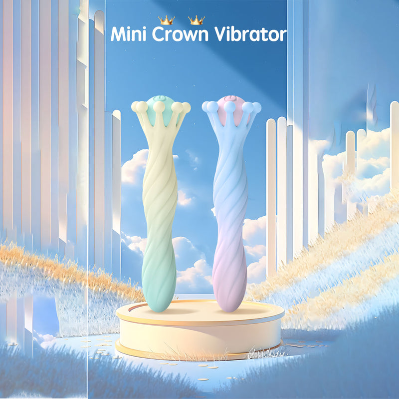 Mini Crown Vibrator Soft Silicone Clit Stimulator 10 Modes