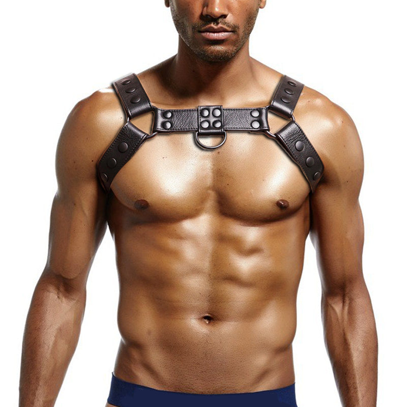 Genuine Leather Chest Harness Men Bondage Body Harness