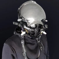 LED Cyberpunk Mask - Light-Up Sci-Fi Helmet