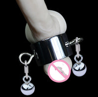Metal Cock Ring Weight Pendant BDSM Ball Stretcher