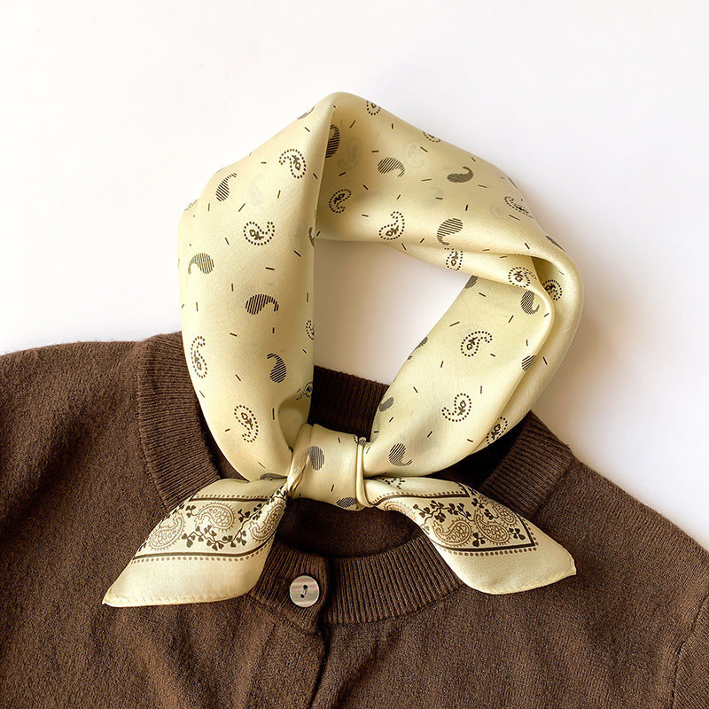 Satin Silk-Feel Square Scarf Women 53x53cm Fashion