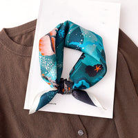 Satin Silk-Feel Square Scarf Women 53x53cm Fashion